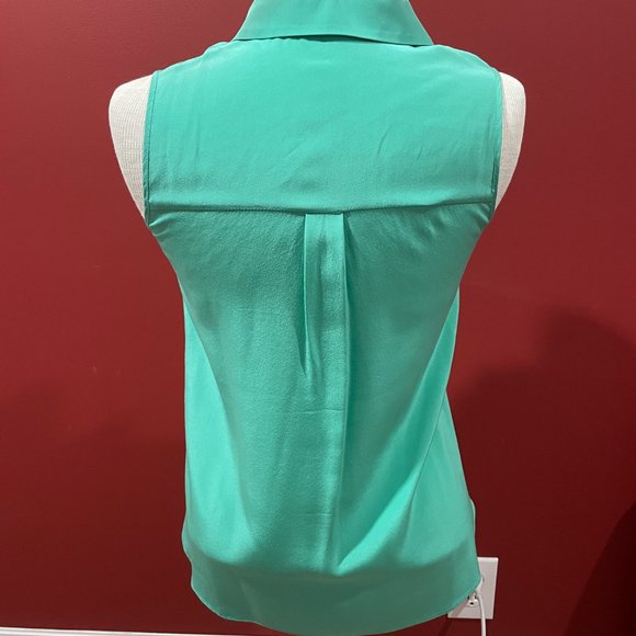 Amanda Uprichard Button Front Sleeveless Blouse Size P (Excellent Condition) - Picture 3 of 4